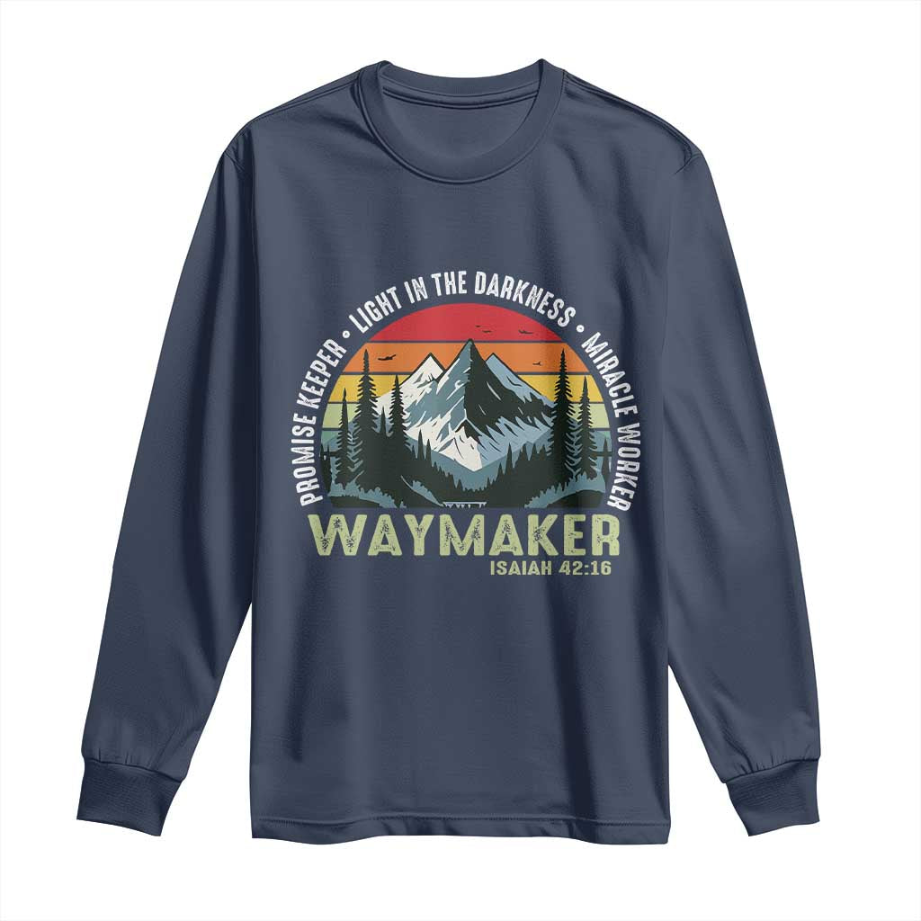 Religious Christian Waymaker Long Sleeve Shirt Promise Keeper Light In The Darkness Miracle Worker