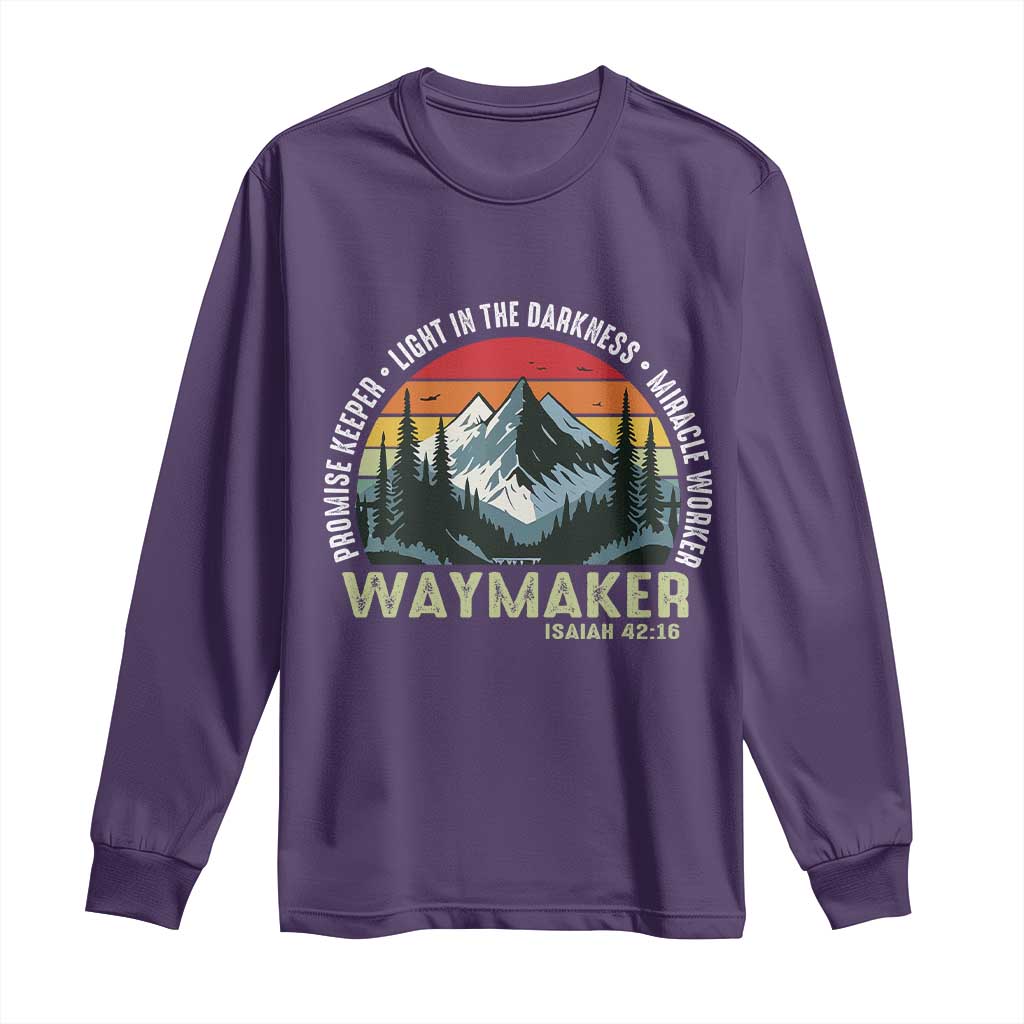 Religious Christian Waymaker Long Sleeve Shirt Promise Keeper Light In The Darkness Miracle Worker