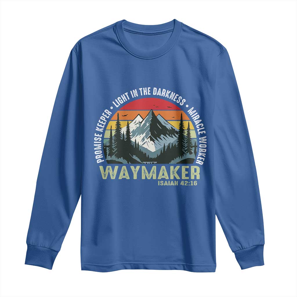 Religious Christian Waymaker Long Sleeve Shirt Promise Keeper Light In The Darkness Miracle Worker