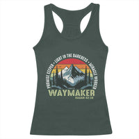 Religious Christian Waymaker Racerback Tank Top Promise Keeper Light In The Darkness Miracle Worker