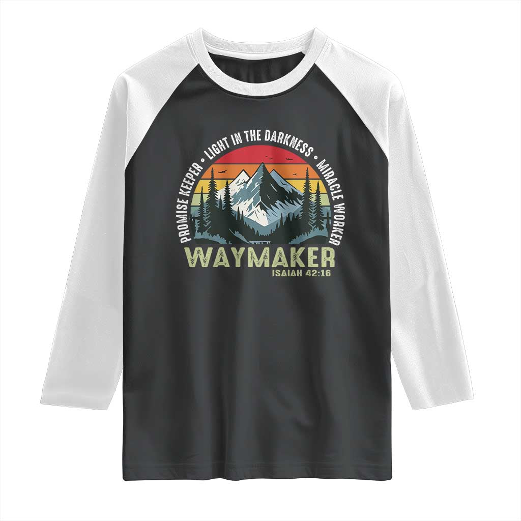 Religious Christian Waymaker Raglan Shirt Promise Keeper Light In The Darkness Miracle Worker