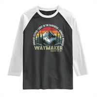 Religious Christian Waymaker Raglan Shirt Promise Keeper Light In The Darkness Miracle Worker