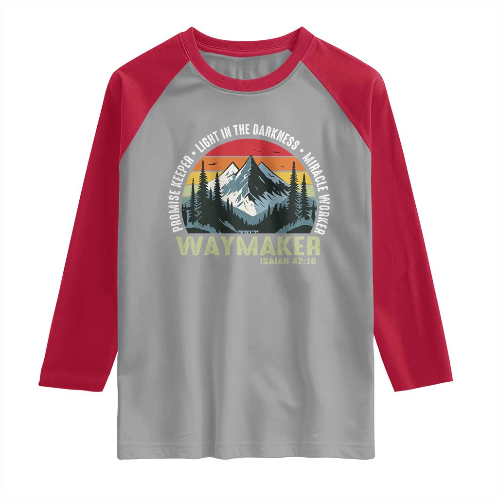 Religious Christian Waymaker Raglan Shirt Promise Keeper Light In The Darkness Miracle Worker