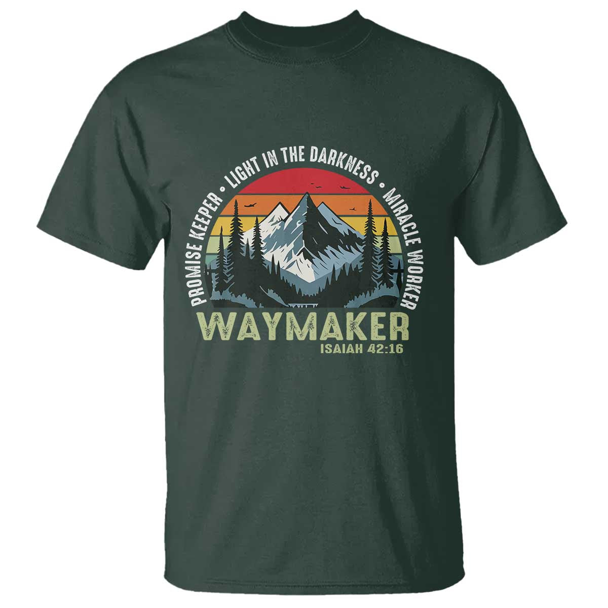 Religious Christian Waymaker T Shirt Promise Keeper Light In The Darkness Miracle Worker