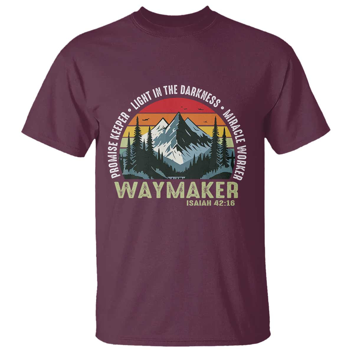 Religious Christian Waymaker T Shirt Promise Keeper Light In The Darkness Miracle Worker