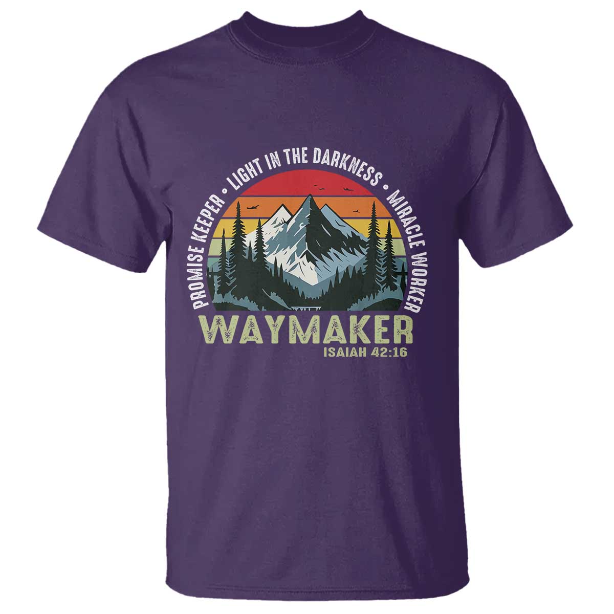 Religious Christian Waymaker T Shirt Promise Keeper Light In The Darkness Miracle Worker