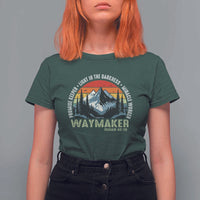 Religious Christian Waymaker T Shirt For Women Promise Keeper Light In The Darkness Miracle Worker