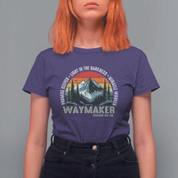 Religious Christian Waymaker T Shirt For Women Promise Keeper Light In The Darkness Miracle Worker