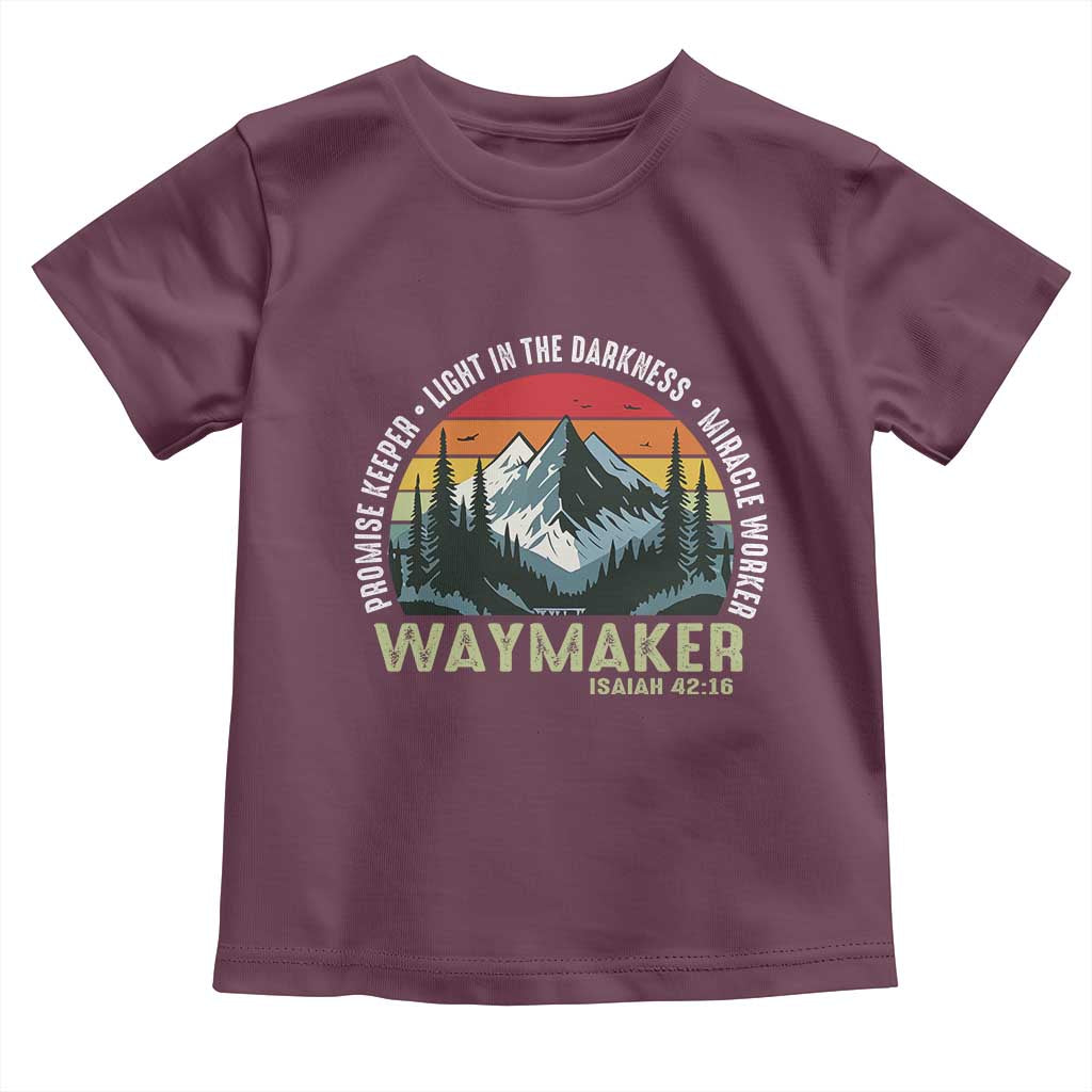 Religious Christian Waymaker Toddler T Shirt Promise Keeper Light In The Darkness Miracle Worker