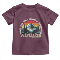 Religious Christian Waymaker Toddler T Shirt Promise Keeper Light In The Darkness Miracle Worker