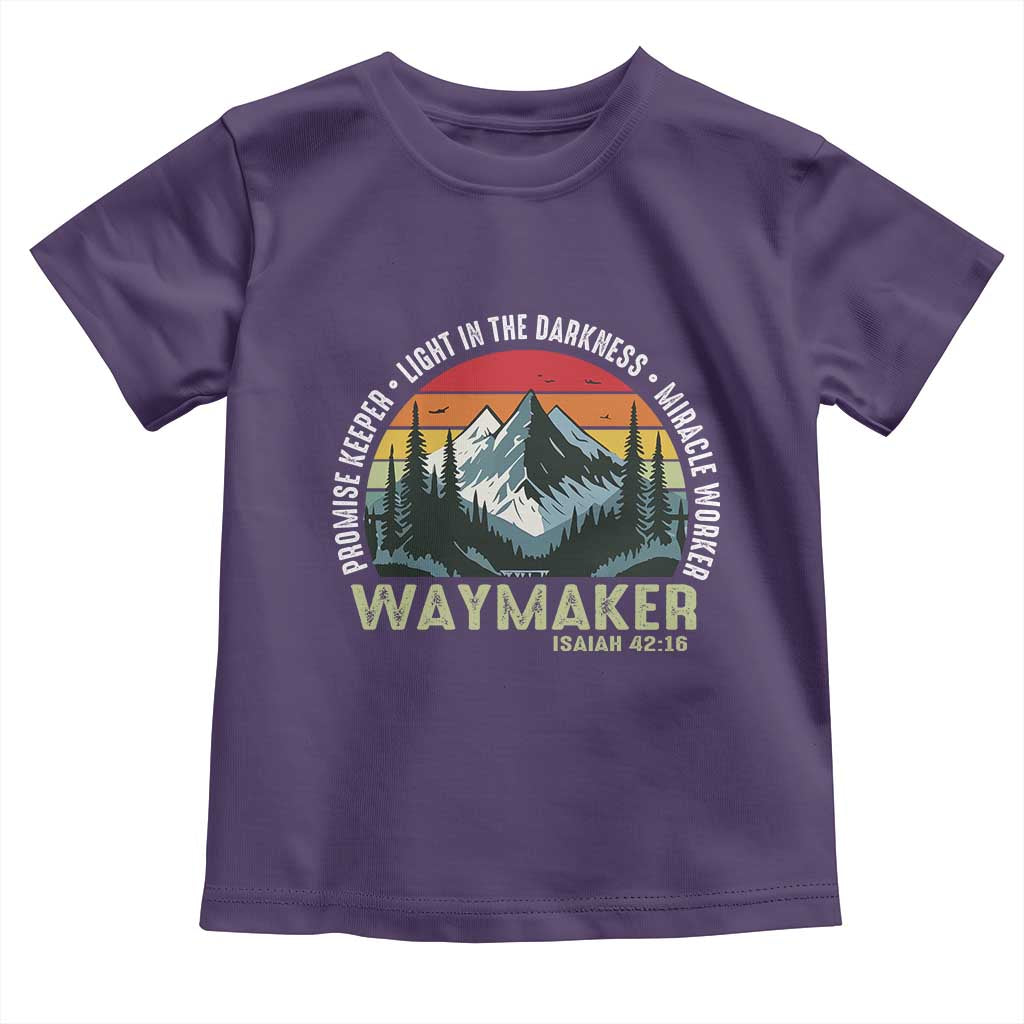 Religious Christian Waymaker Toddler T Shirt Promise Keeper Light In The Darkness Miracle Worker