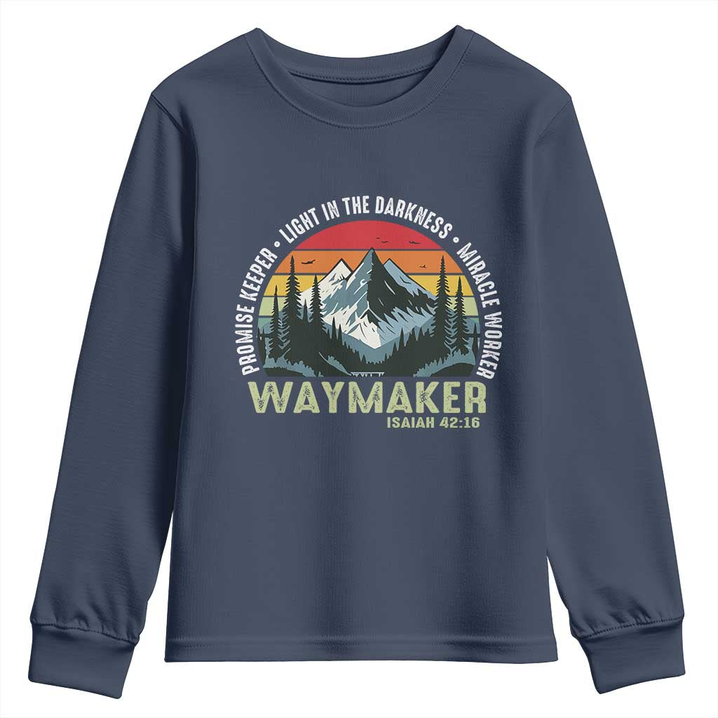 Religious Christian Waymaker Youth Sweatshirt Promise Keeper Light In The Darkness Miracle Worker