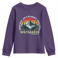 Religious Christian Waymaker Youth Sweatshirt Promise Keeper Light In The Darkness Miracle Worker