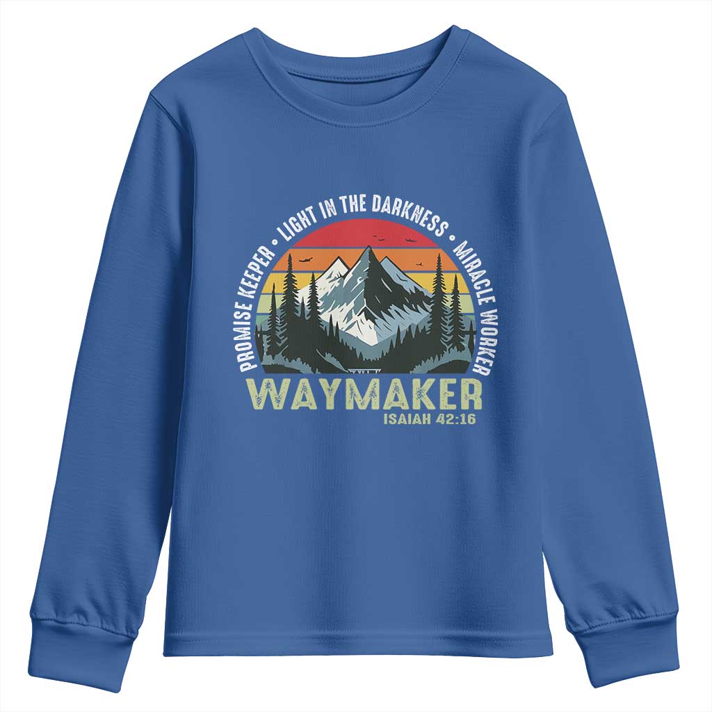 Religious Christian Waymaker Youth Sweatshirt Promise Keeper Light In The Darkness Miracle Worker