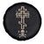Orthodox Christian Spare Tire Cover Vintage Orthodox Cross With Skull of Adam