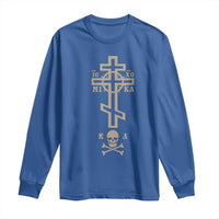 Orthodox Christian Long Sleeve Shirt Vintage Orthodox Cross With Skull of Adam