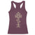 Orthodox Christian Racerback Tank Top Vintage Orthodox Cross With Skull of Adam