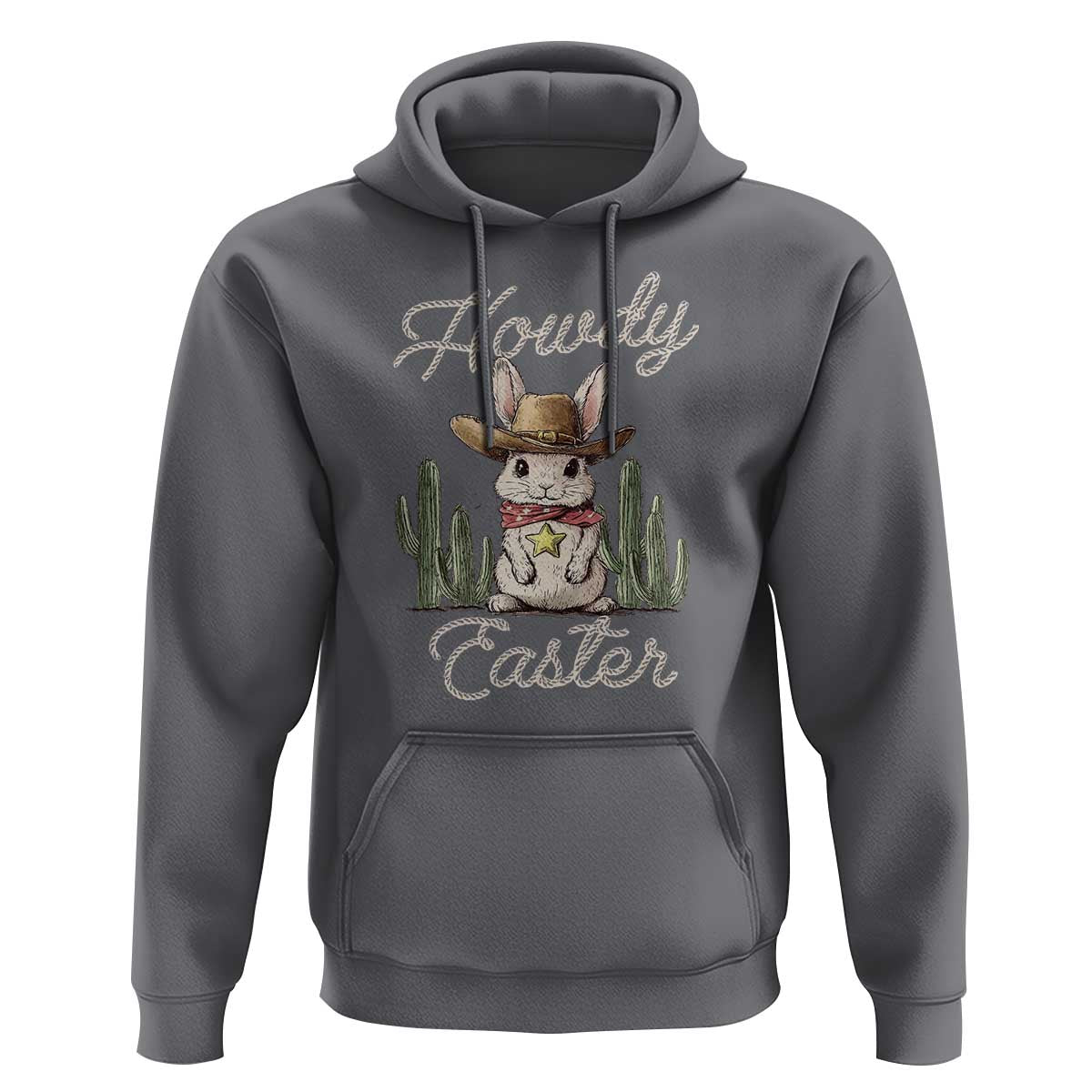 Funny Western Easter Day Hoodie Howdy Easter Country Cowboy Bunny