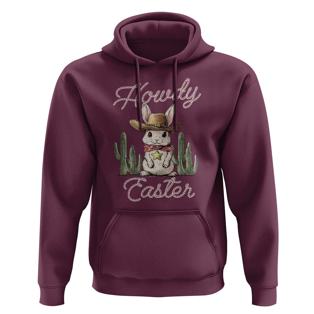Funny Western Easter Day Hoodie Howdy Easter Country Cowboy Bunny