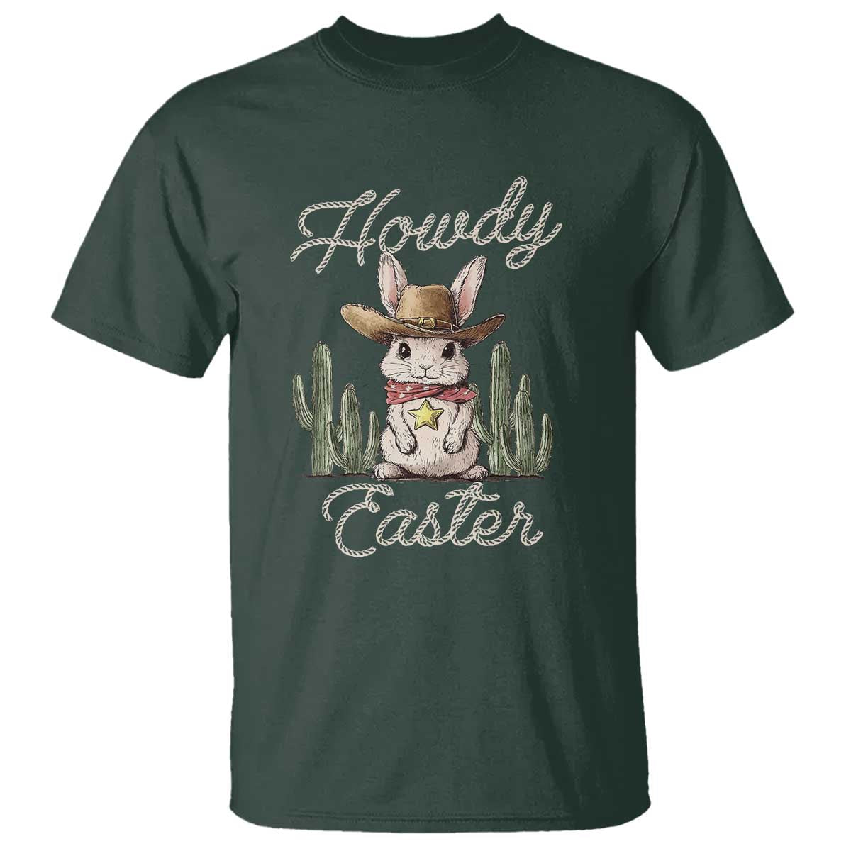 Funny Western Easter Day T Shirt Howdy Easter Country Cowboy Bunny