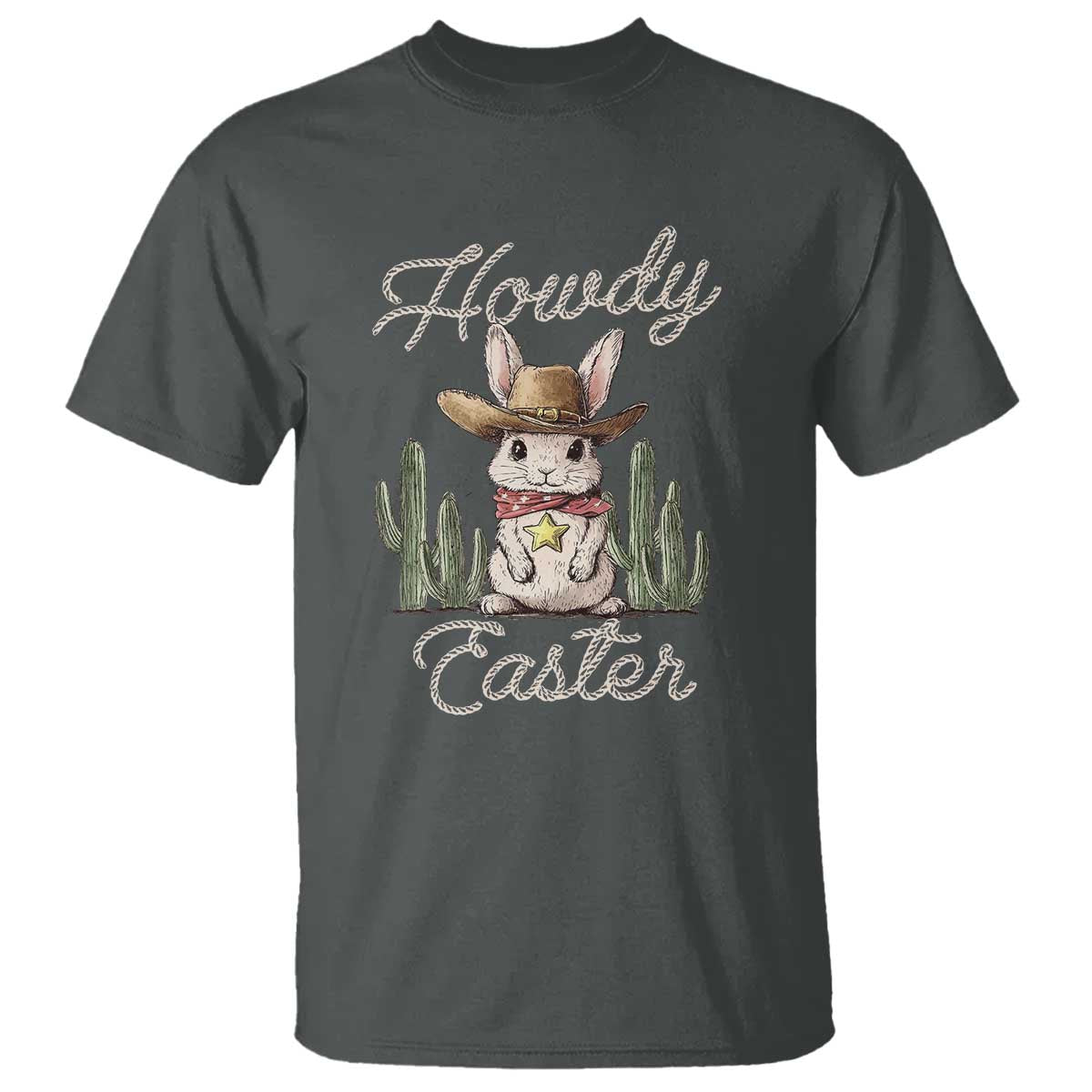 Funny Western Easter Day T Shirt Howdy Easter Country Cowboy Bunny