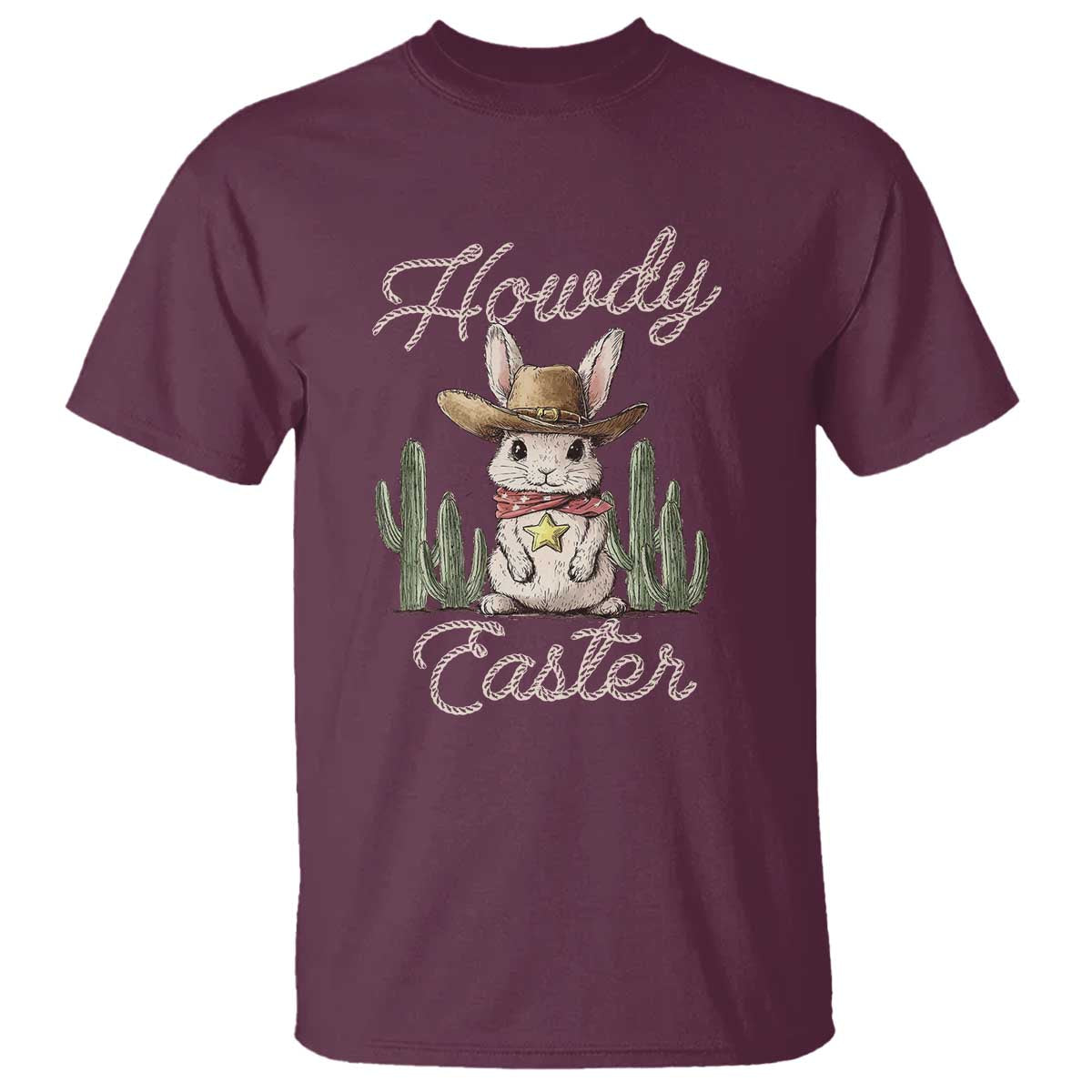 Funny Western Easter Day T Shirt Howdy Easter Country Cowboy Bunny