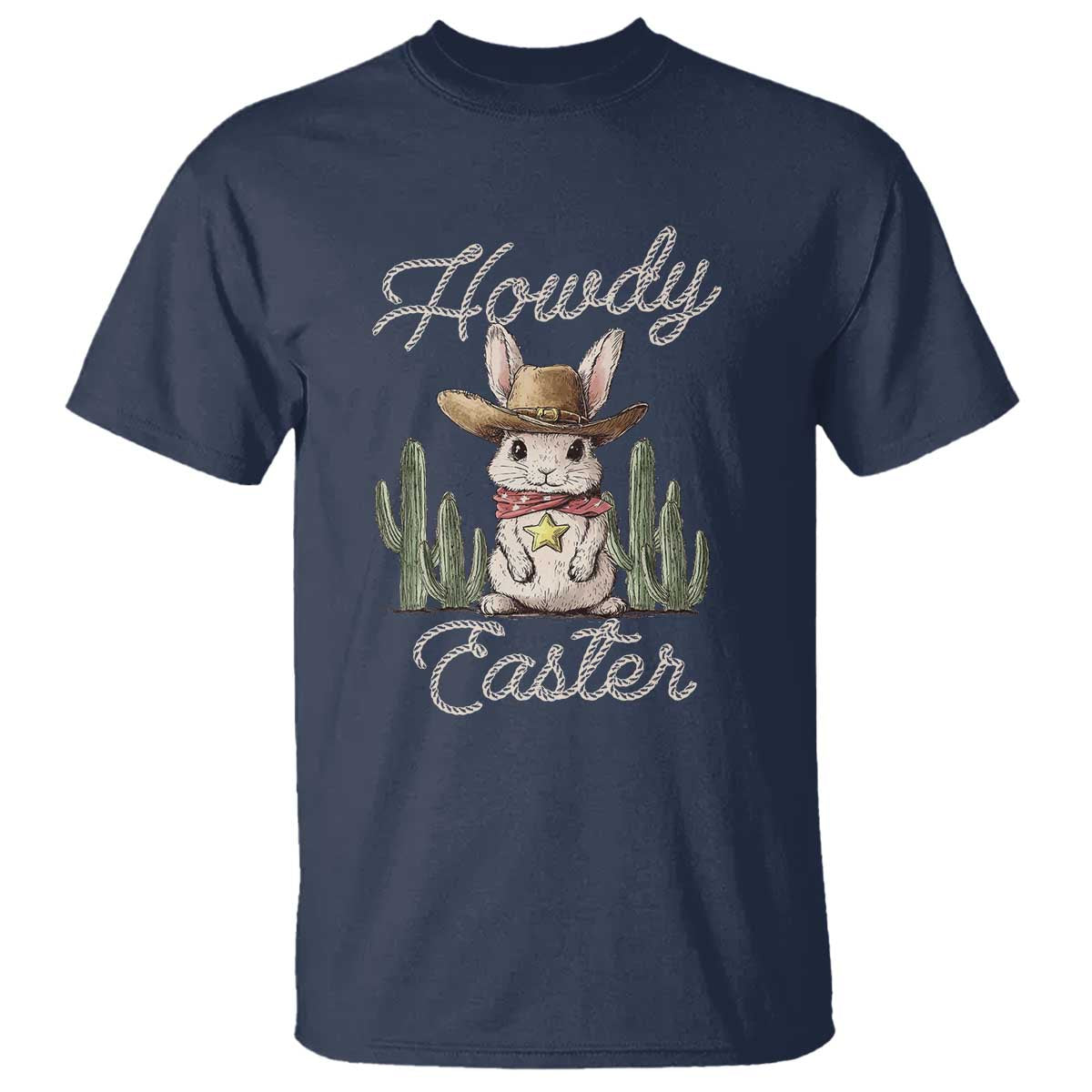 Funny Western Easter Day T Shirt Howdy Easter Country Cowboy Bunny