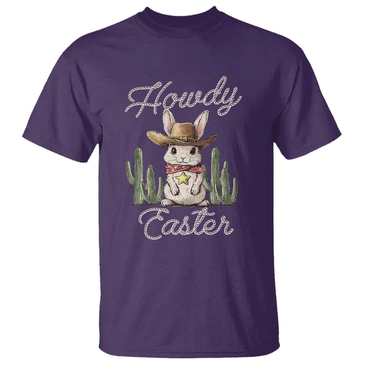 Funny Western Easter Day T Shirt Howdy Easter Country Cowboy Bunny