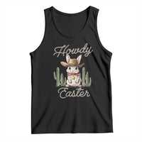 Funny Western Easter Day Tank Top Howdy Easter Country Cowboy Bunny
