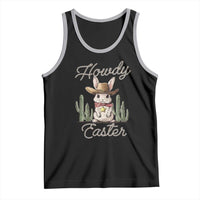 Funny Western Easter Day Tank Top Howdy Easter Country Cowboy Bunny