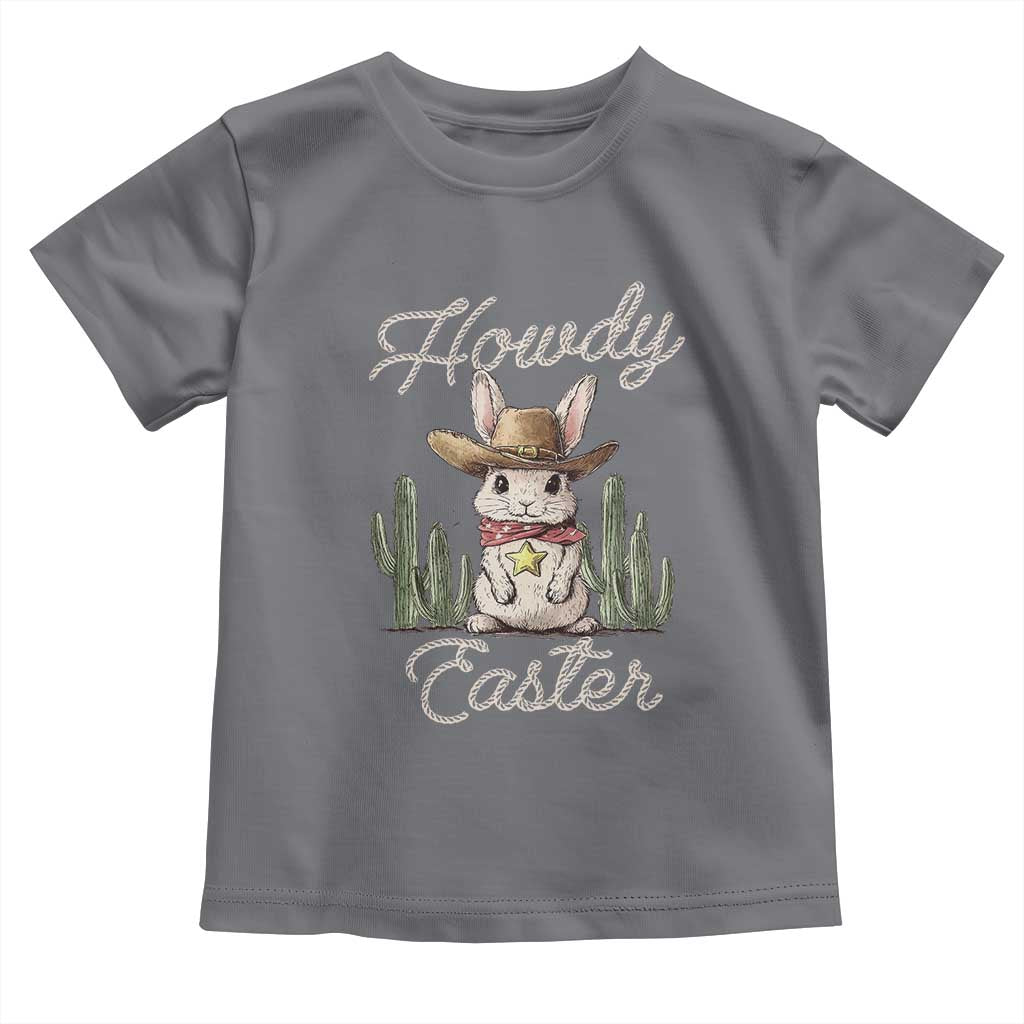 Funny Western Easter Day Toddler T Shirt Howdy Easter Country Cowboy Bunny