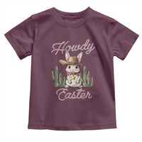 Funny Western Easter Day Toddler T Shirt Howdy Easter Country Cowboy Bunny