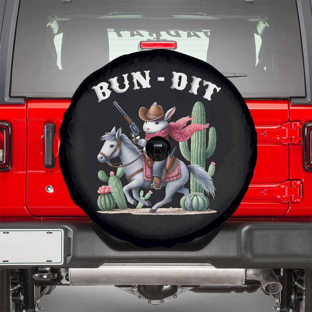 Funny Easter Day Western Spare Tire Cover Bun-dit Country Rabbit Cowboy Rodeo