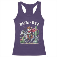 Funny Easter Day Western Racerback Tank Top Bun-dit Country Rabbit Cowboy Rodeo