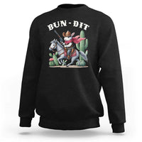 Funny Easter Day Western Sweatshirt Bun-dit Country Rabbit Cowboy Rodeo