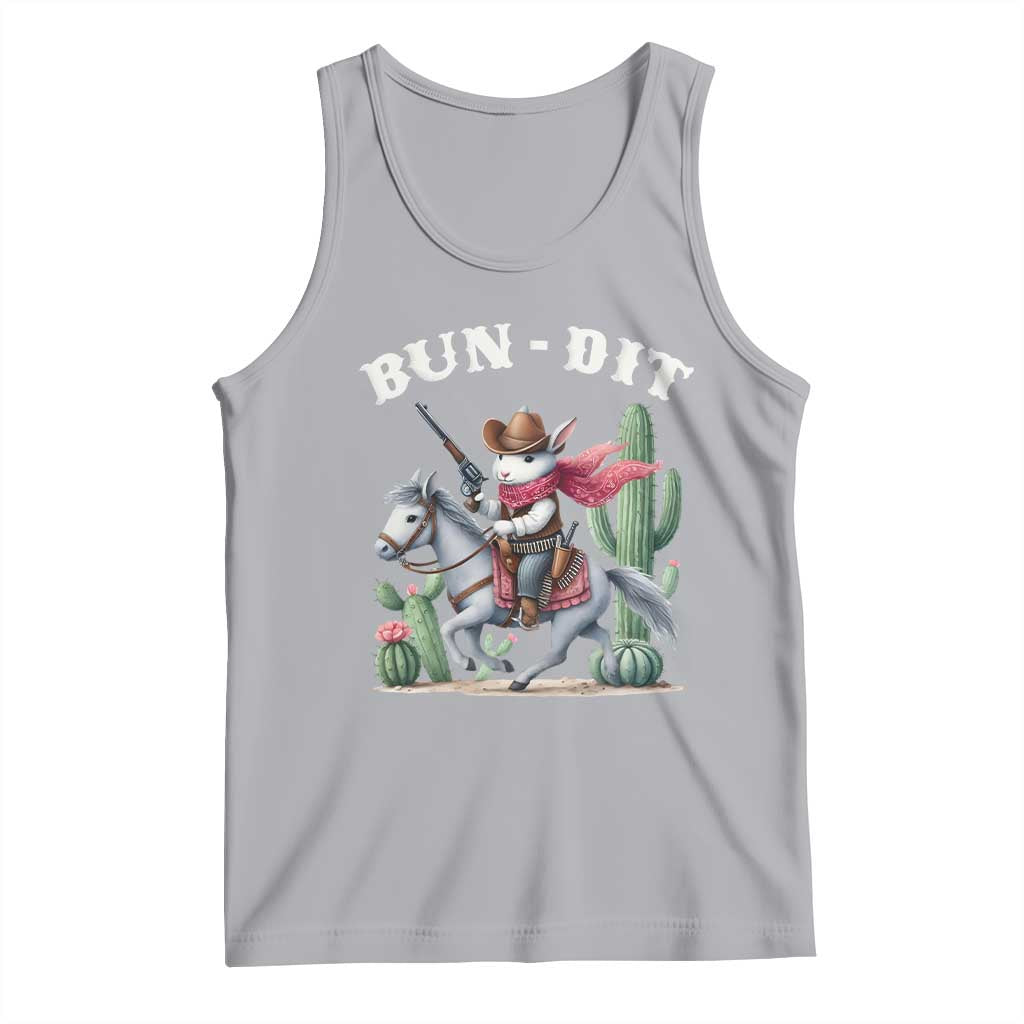 Funny Easter Day Western Tank Top Bun-dit Country Rabbit Cowboy Rodeo