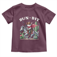 Funny Easter Day Western Toddler T Shirt Bun-dit Country Rabbit Cowboy Rodeo