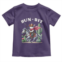 Funny Easter Day Western Toddler T Shirt Bun-dit Country Rabbit Cowboy Rodeo