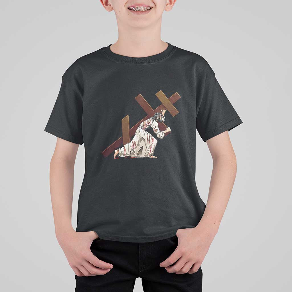 Orthodox Easter Jesius Is Carrying The Orthodox Cross T Shirt For Kid