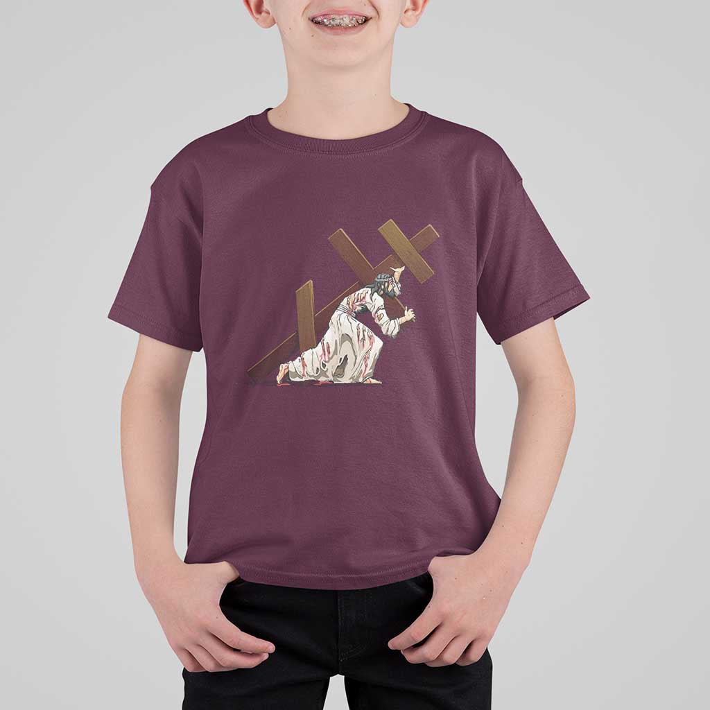 Orthodox Easter Jesius Is Carrying The Orthodox Cross T Shirt For Kid