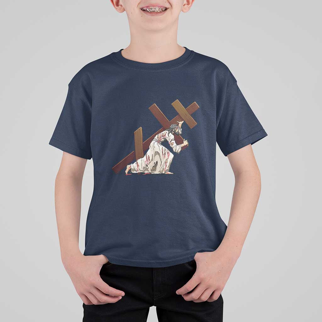 Orthodox Easter Jesius Is Carrying The Orthodox Cross T Shirt For Kid