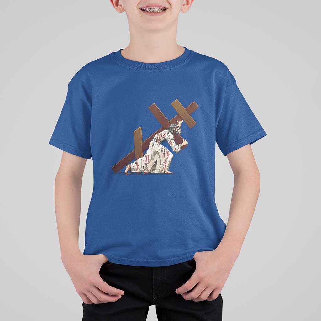 Orthodox Easter Jesius Is Carrying The Orthodox Cross T Shirt For Kid
