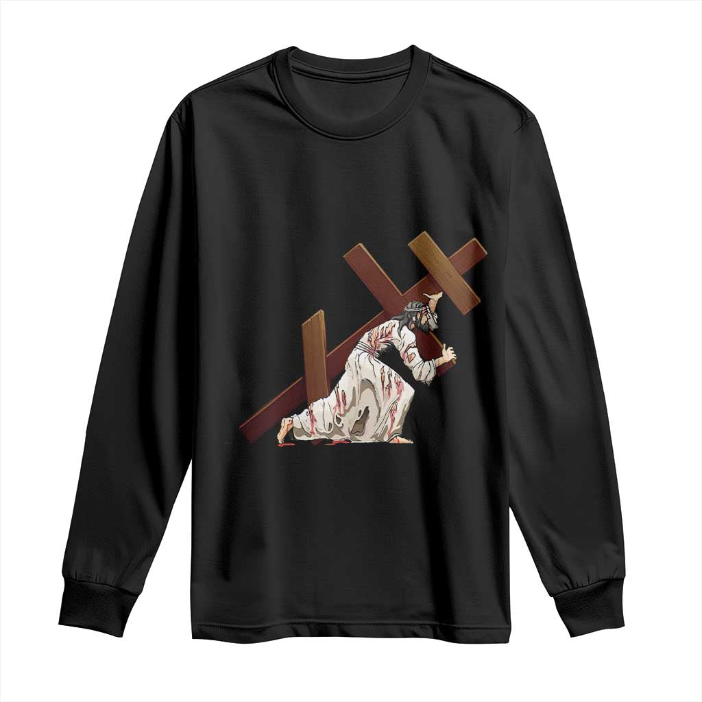 Orthodox Easter Jesius Is Carrying The Orthodox Cross Long Sleeve Shirt