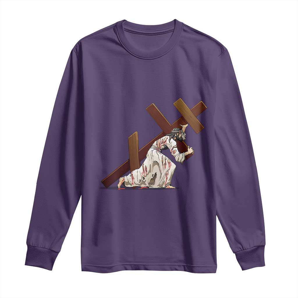 Orthodox Easter Jesius Is Carrying The Orthodox Cross Long Sleeve Shirt