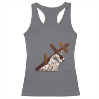 Orthodox Easter Jesius Is Carrying The Orthodox Cross Racerback Tank Top