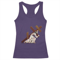 Orthodox Easter Jesius Is Carrying The Orthodox Cross Racerback Tank Top