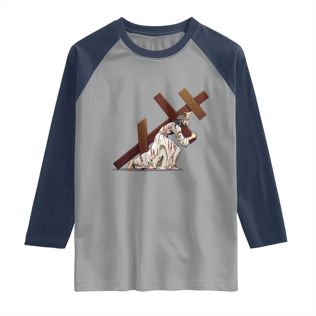 Orthodox Easter Jesus Is Carrying The Orthodox Cross Raglan Shirt