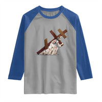 Orthodox Easter Jesus Is Carrying The Orthodox Cross Raglan Shirt