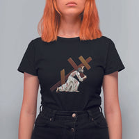 Orthodox Easter Jesius Is Carrying The Orthodox Cross T Shirt For Women