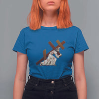 Orthodox Easter Jesius Is Carrying The Orthodox Cross T Shirt For Women